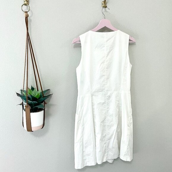 Theory White Bonza Spring Poplin Tank Dress in Size 10 - Picture 5 of 6